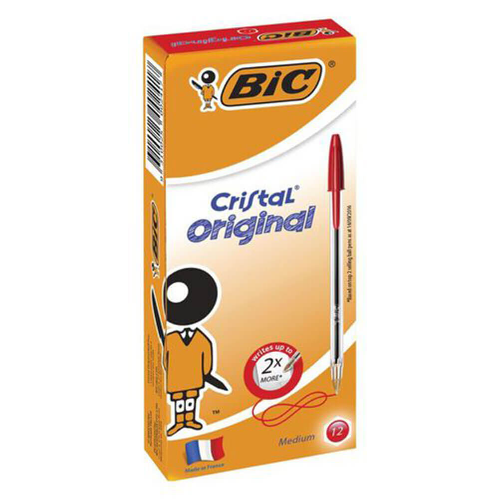 Caneta esferográfica original da Bic Cristal (12/caixa)