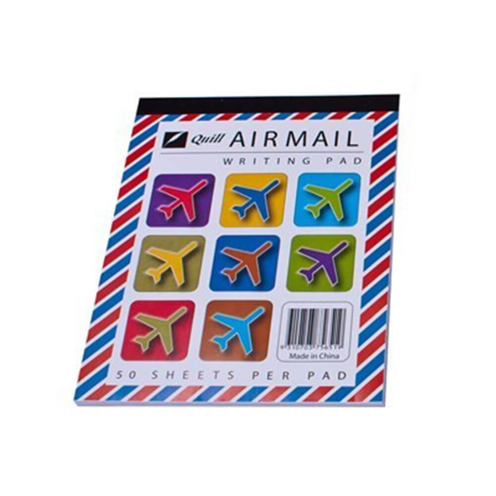 Quill Airmail styrte skrivepute (50 ark)