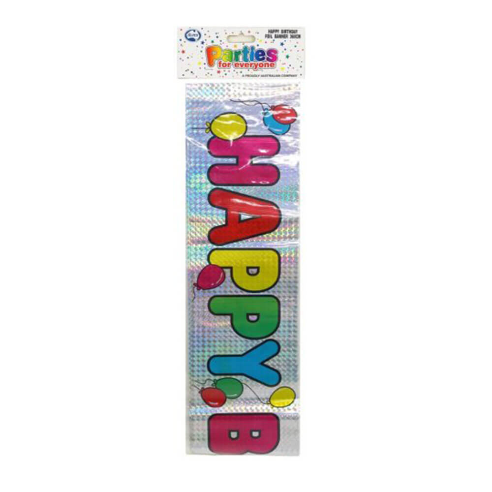 Alpen Parties for Everyone Happy Birthday Foil Banner 360cm