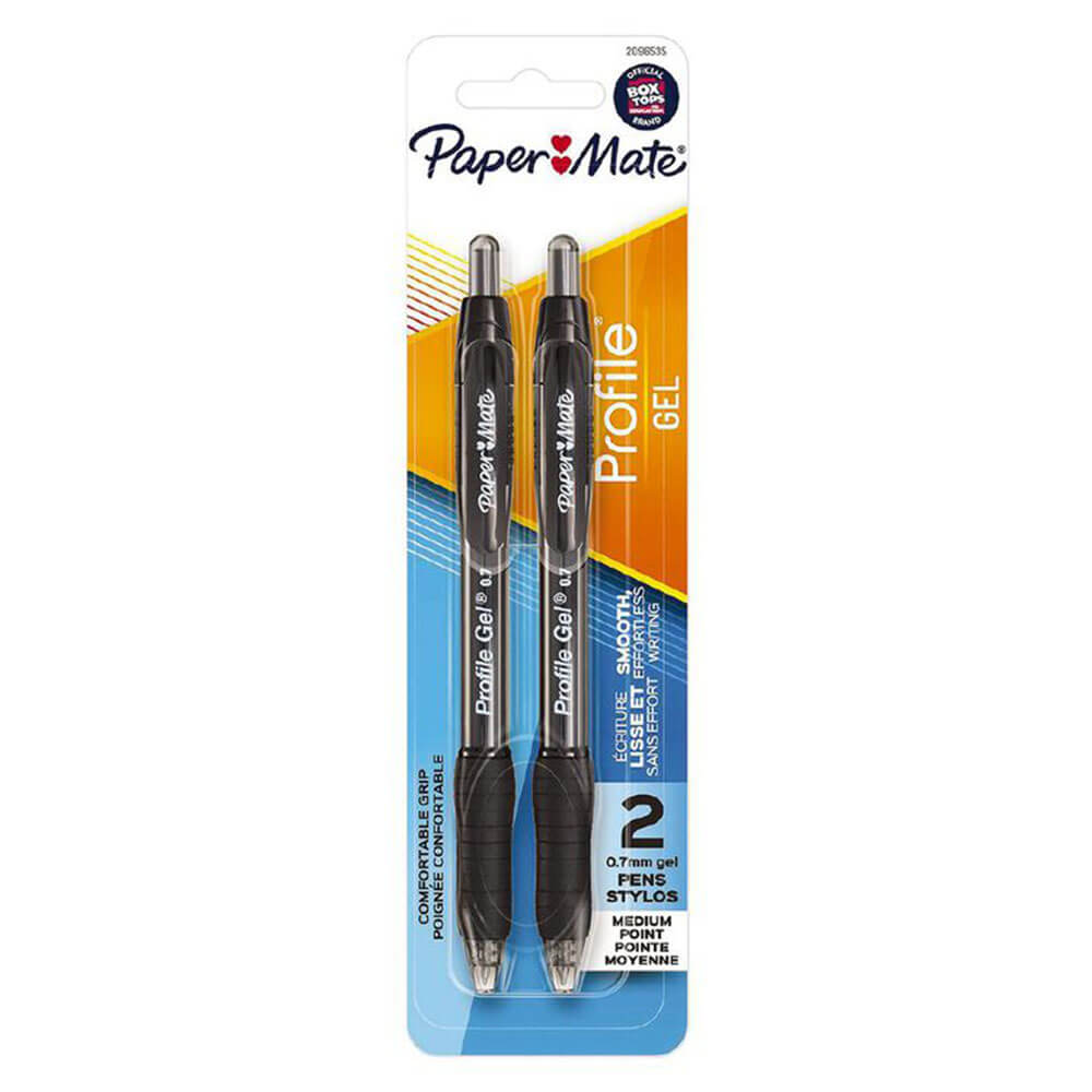 Paper Mate Profile Gel udtrækkelig pen 0,7 mm (2pk)