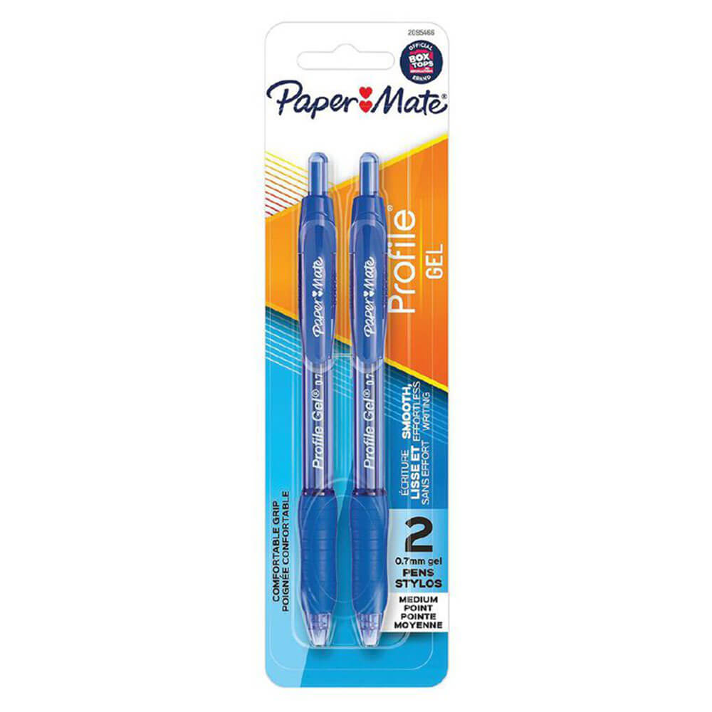 Papier Profile Profile Gel Rétractable Pen 0,7 mm (2pk)