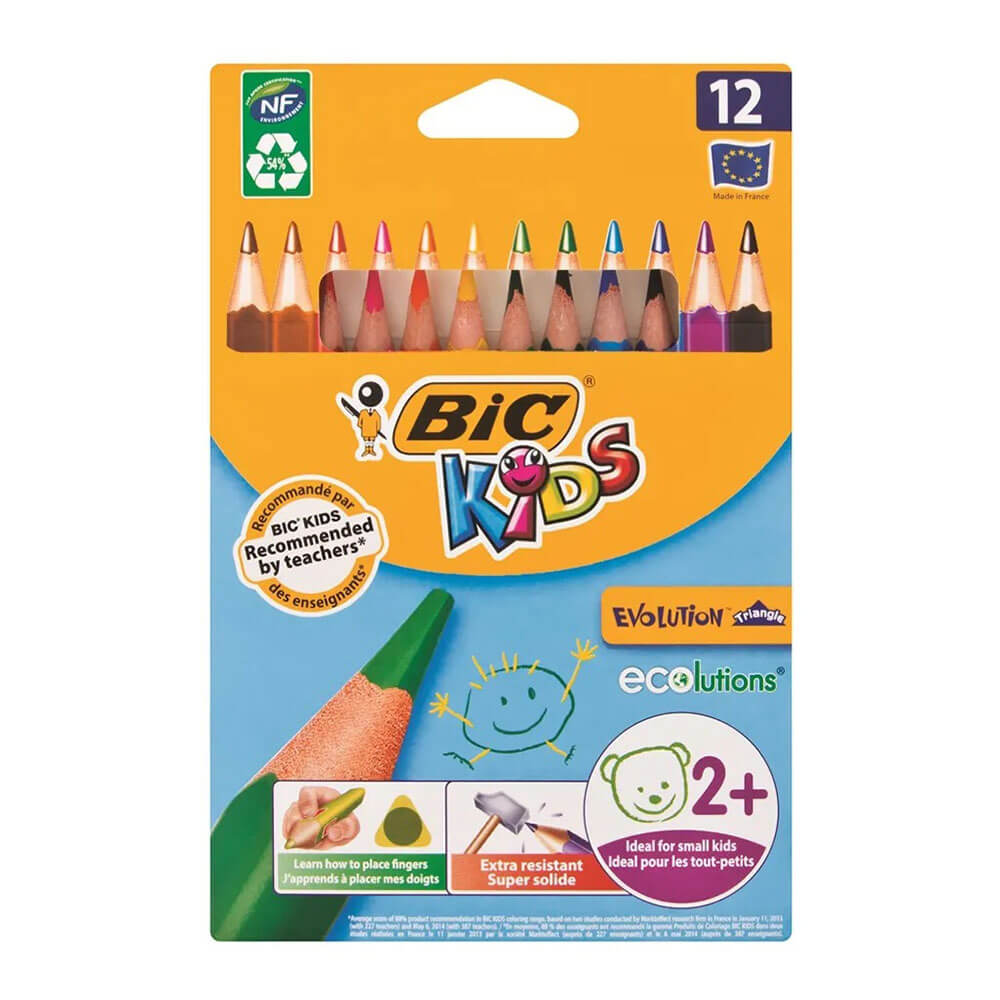 Lápices de colores de Bic Kids Evolution (12pk)