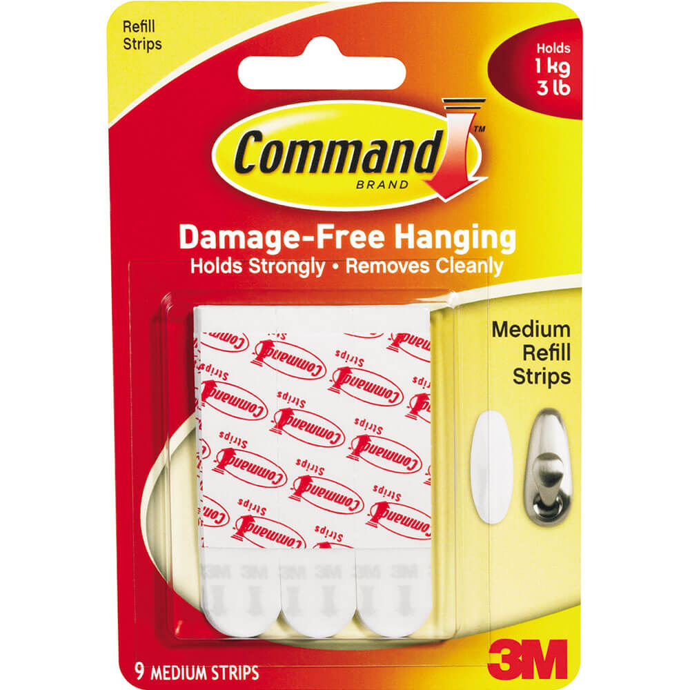 Command Mounting Refill Strips 9pk (Medium)