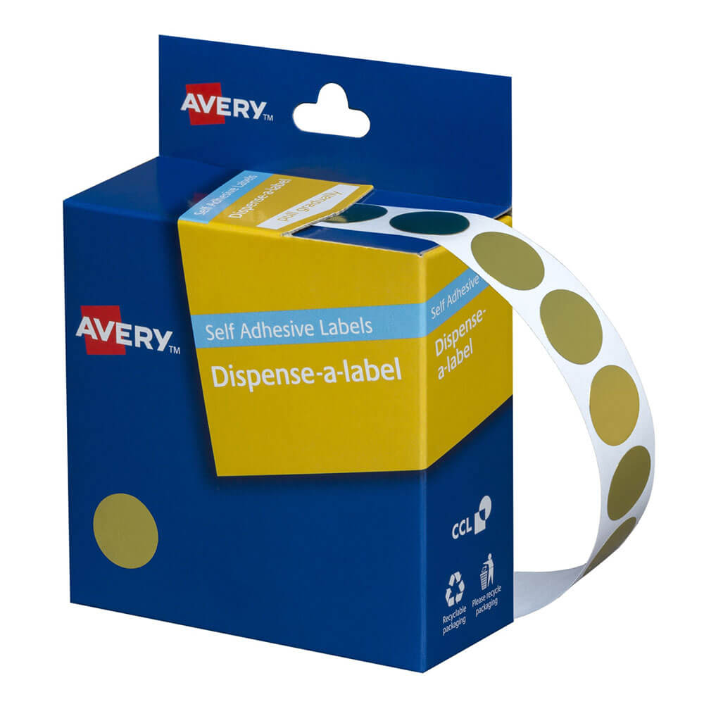 Étiquettes de points auto-adhésives Avery 24 mm (250pcs)