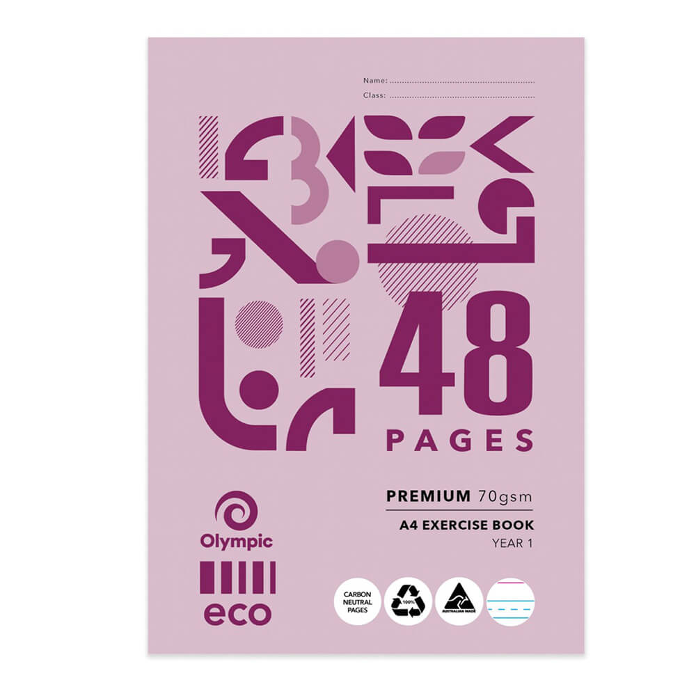 Libro di esercizi olimpici A4 eco-riciclato 48 pagine 20pk