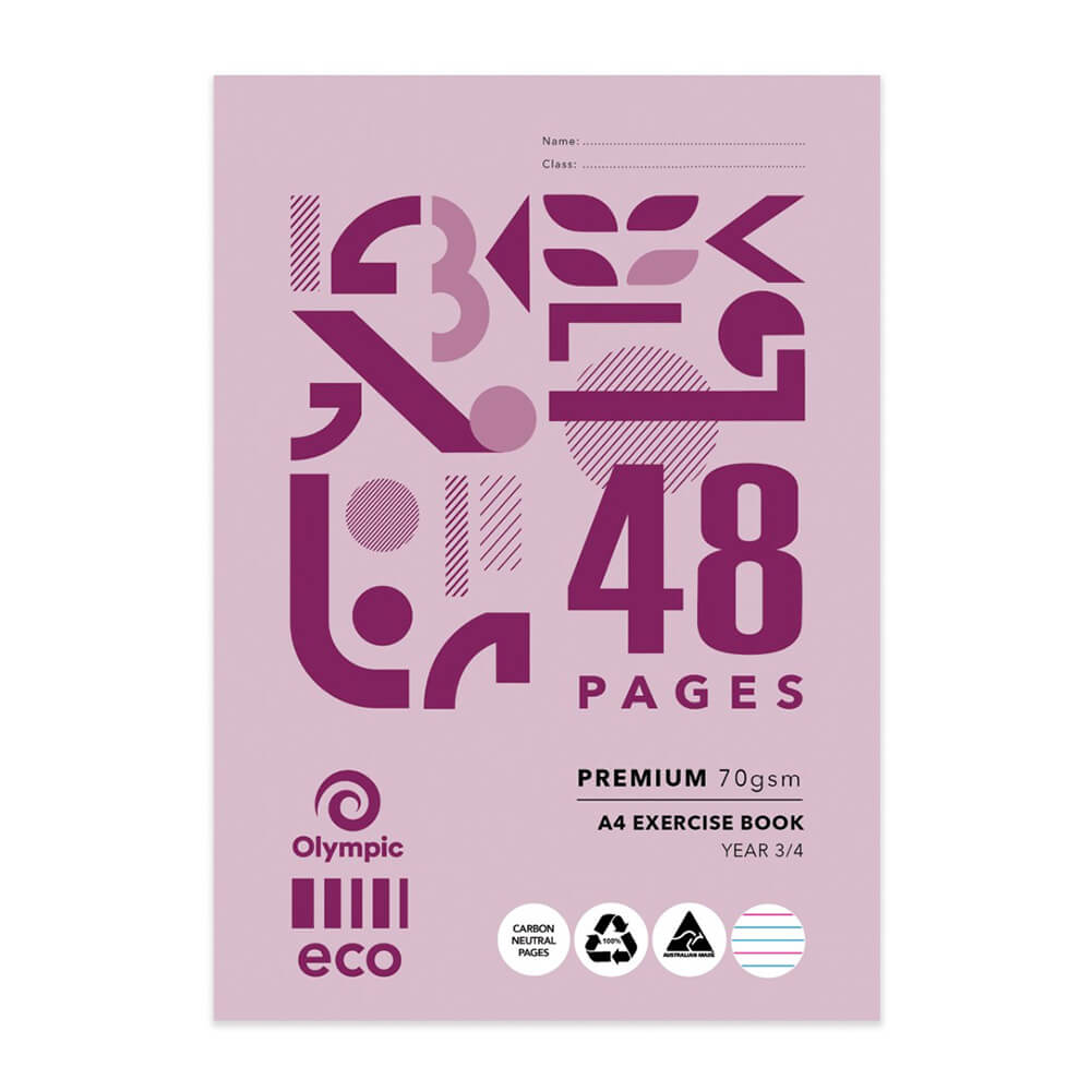 Olympic A4 Eco-recyclé de 48 pages livre d'exercices 20pk