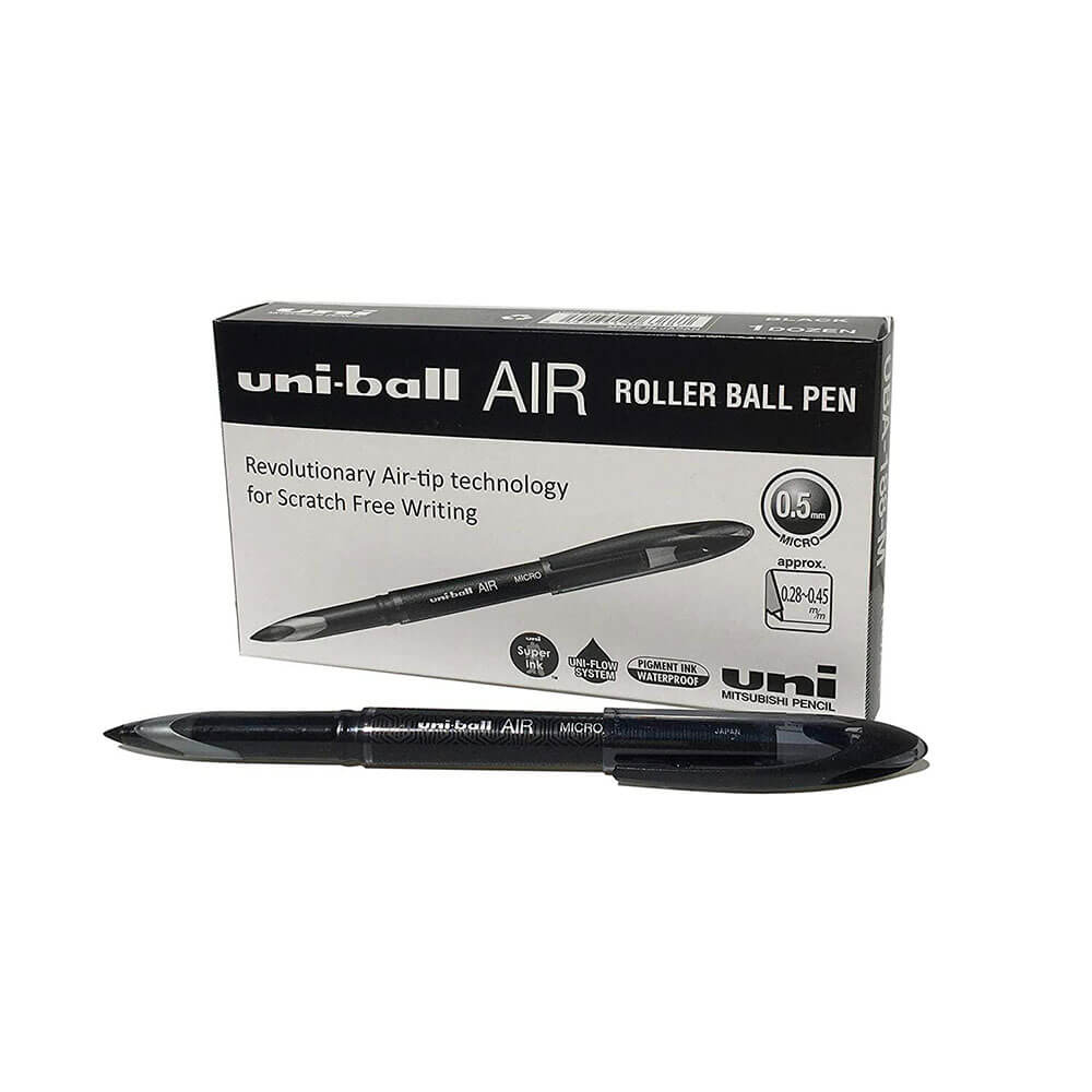  Uni Air Liquid Ink Micro-Tintenroller, 0,5 mm, 12 Stück