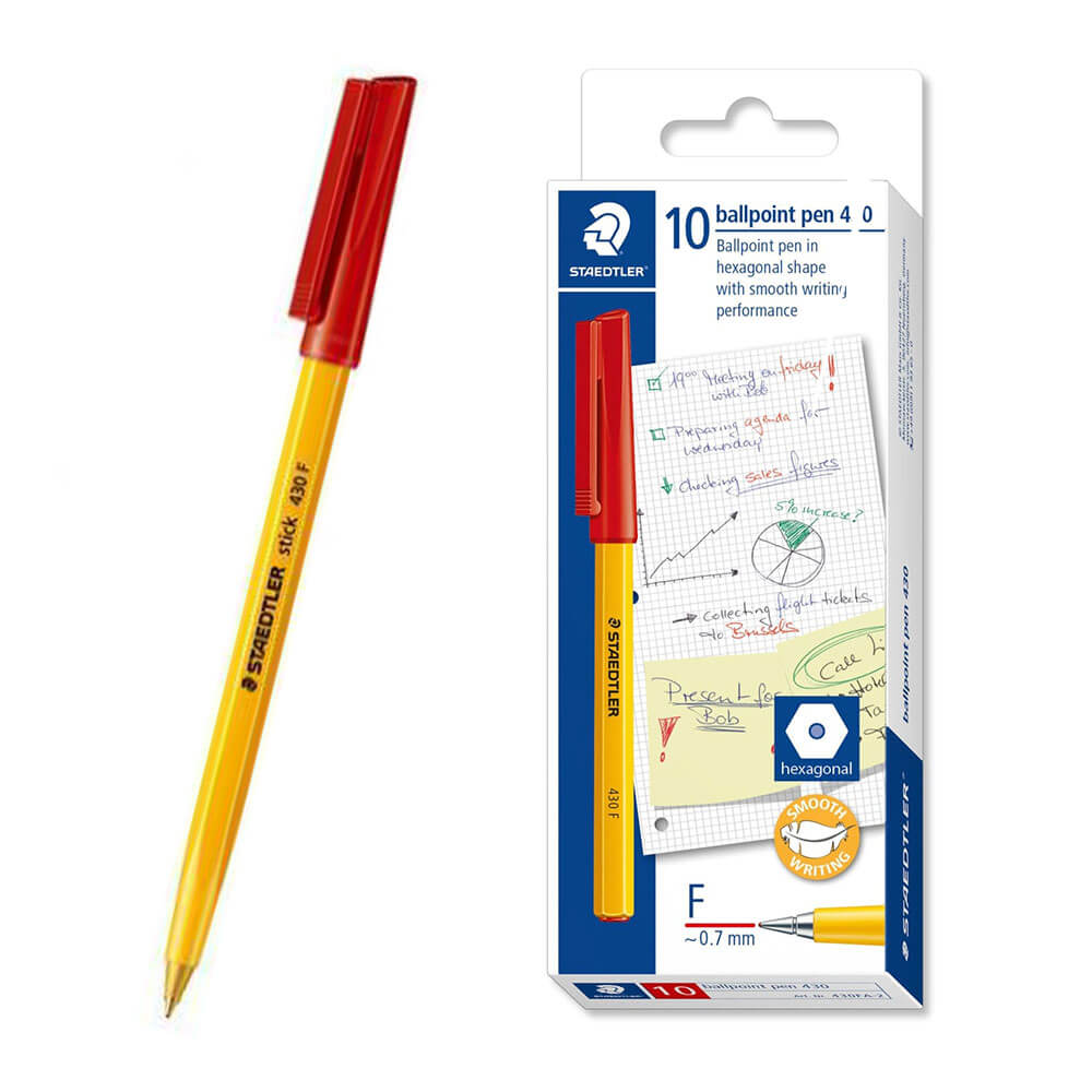  Staedtler Stick Fine Kugelschreiber (Box mit 10 Stück)