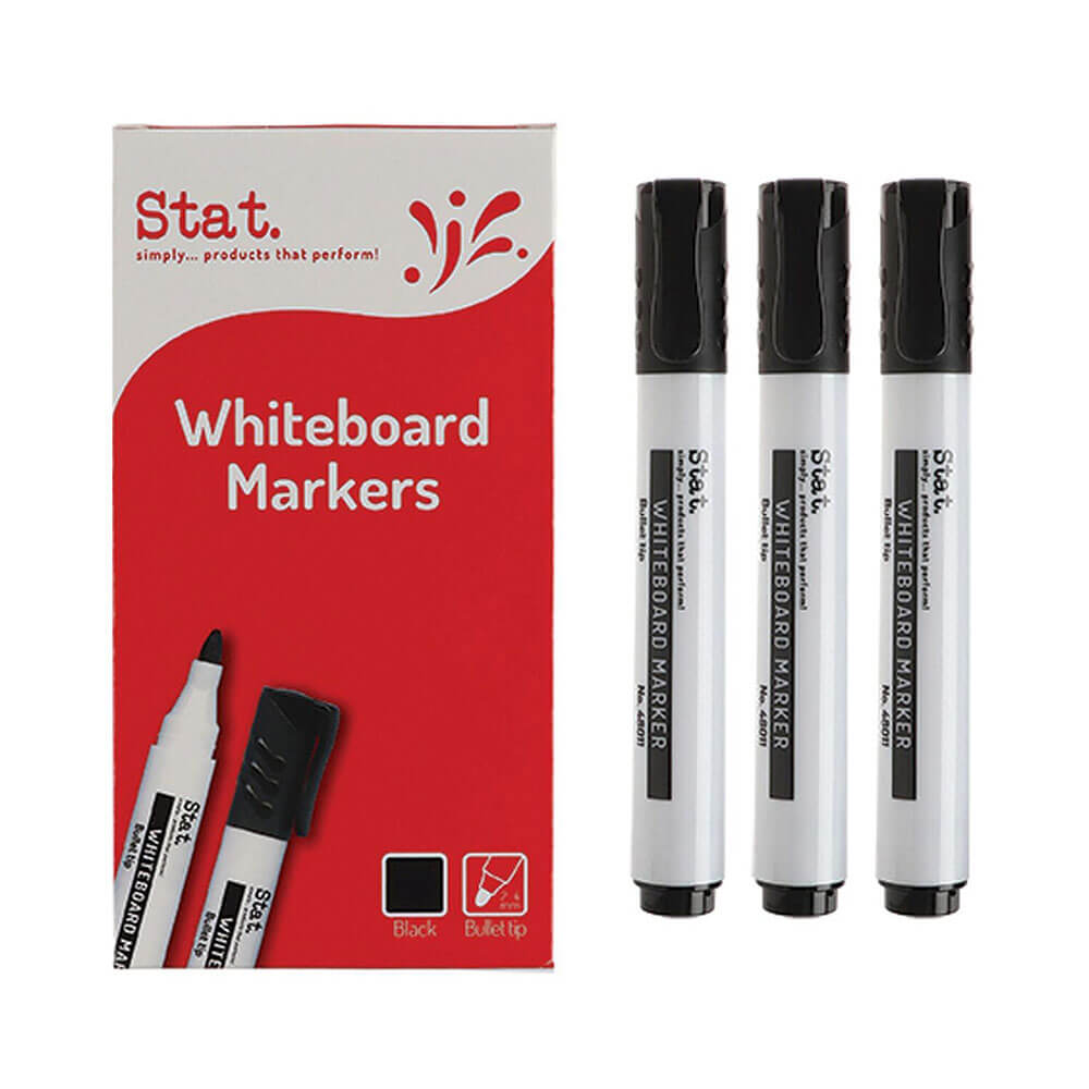 Stat 2.0mm Bullet NiB whiteboard markör (låda med 12)