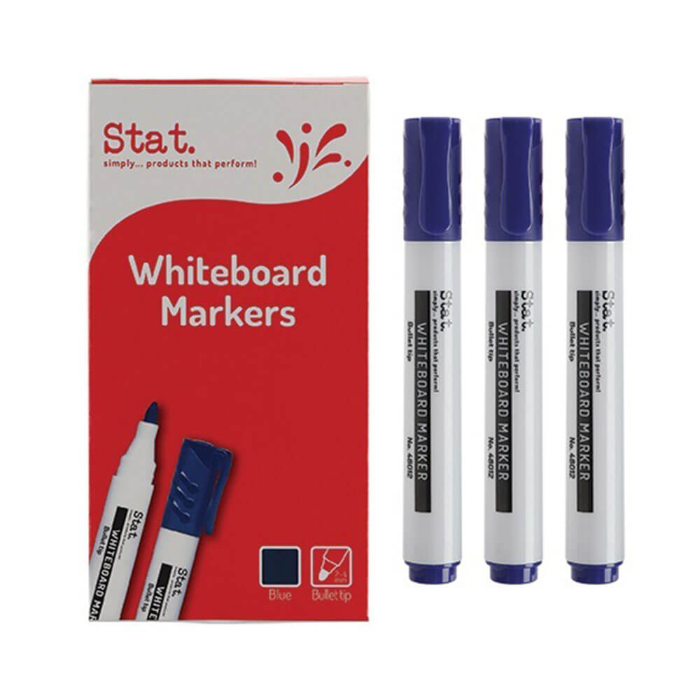 Stat 2.0mm Bullet NiB whiteboard markör (låda med 12)