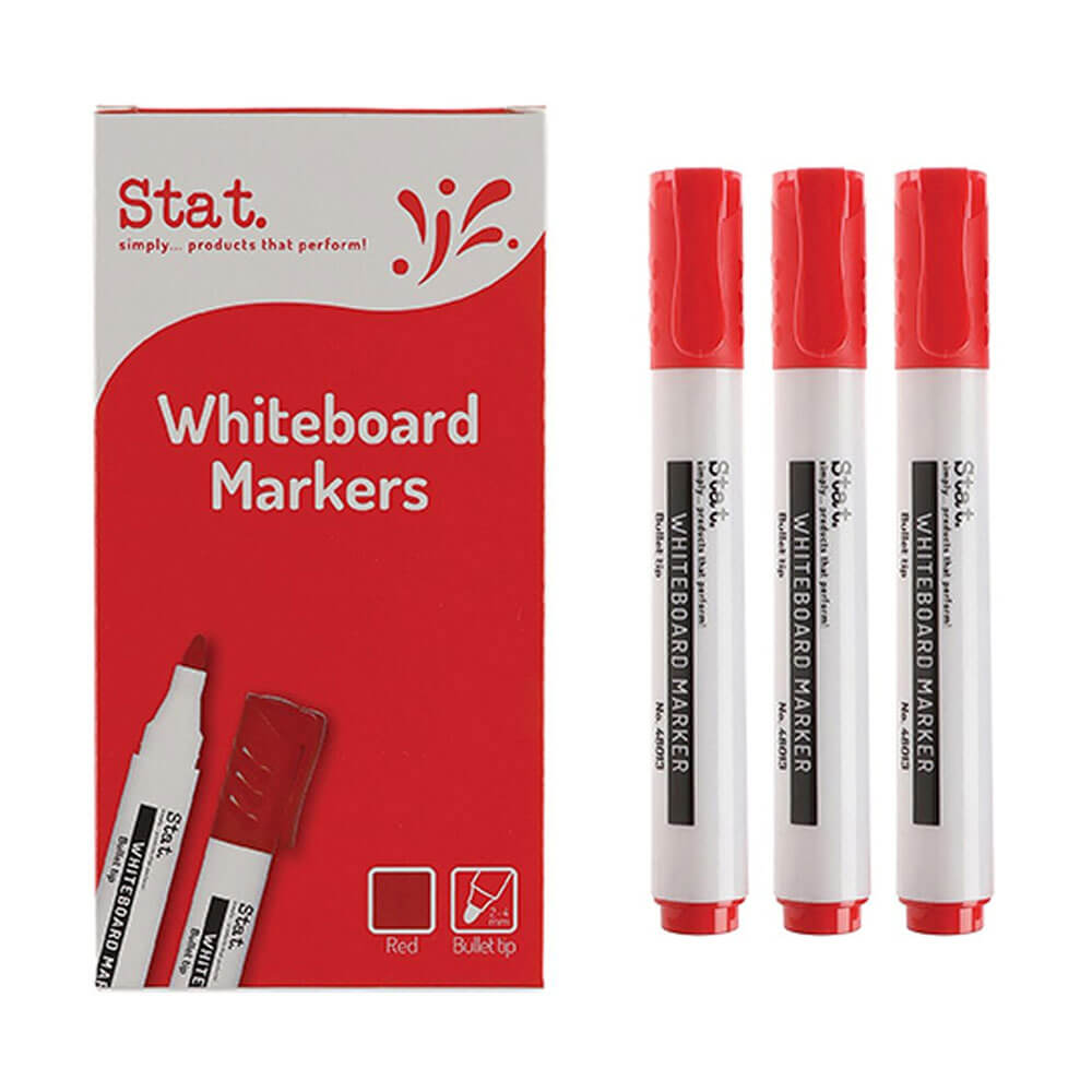 Stat 2.0mm Bullet NiB whiteboard markör (låda med 12)