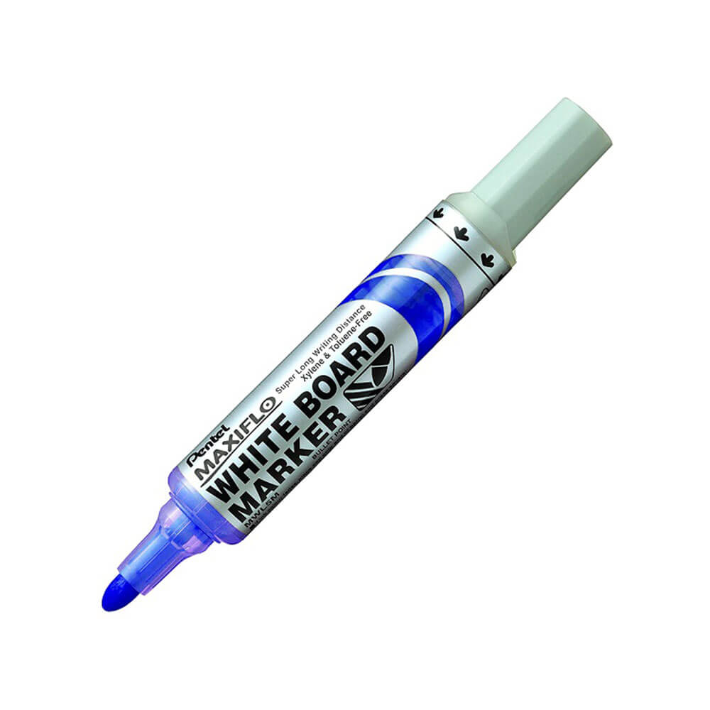 Pentel Maxiflo Bullet Tip Whiteboard Marker 12st