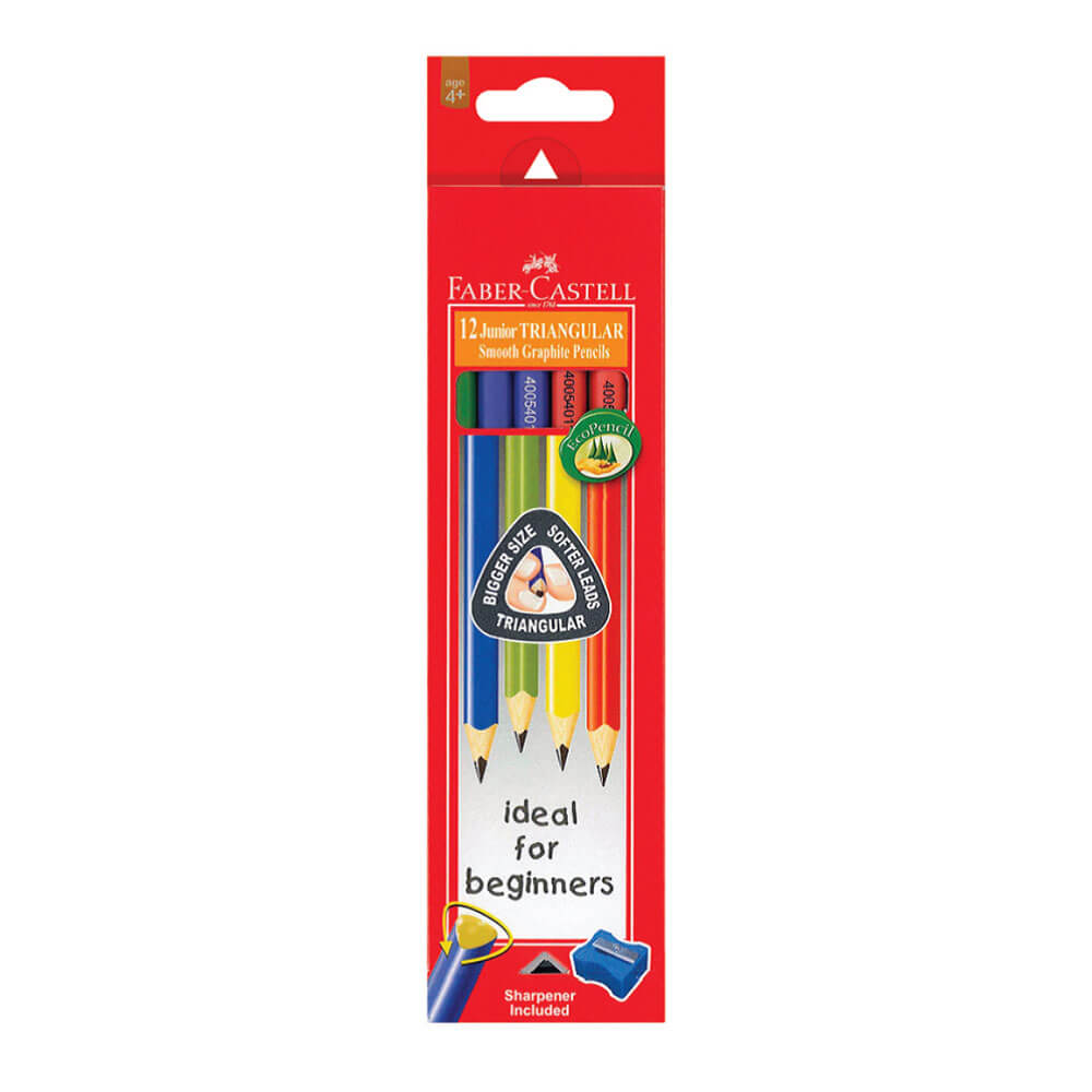 Faber-Castell triangulaire Junior Grip Lead Crayon 12pcs