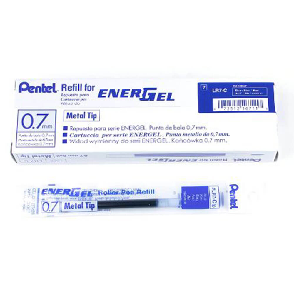 Pentel Energel 0.7 mm de recarga de lápiz de gel líquido 12 piezas