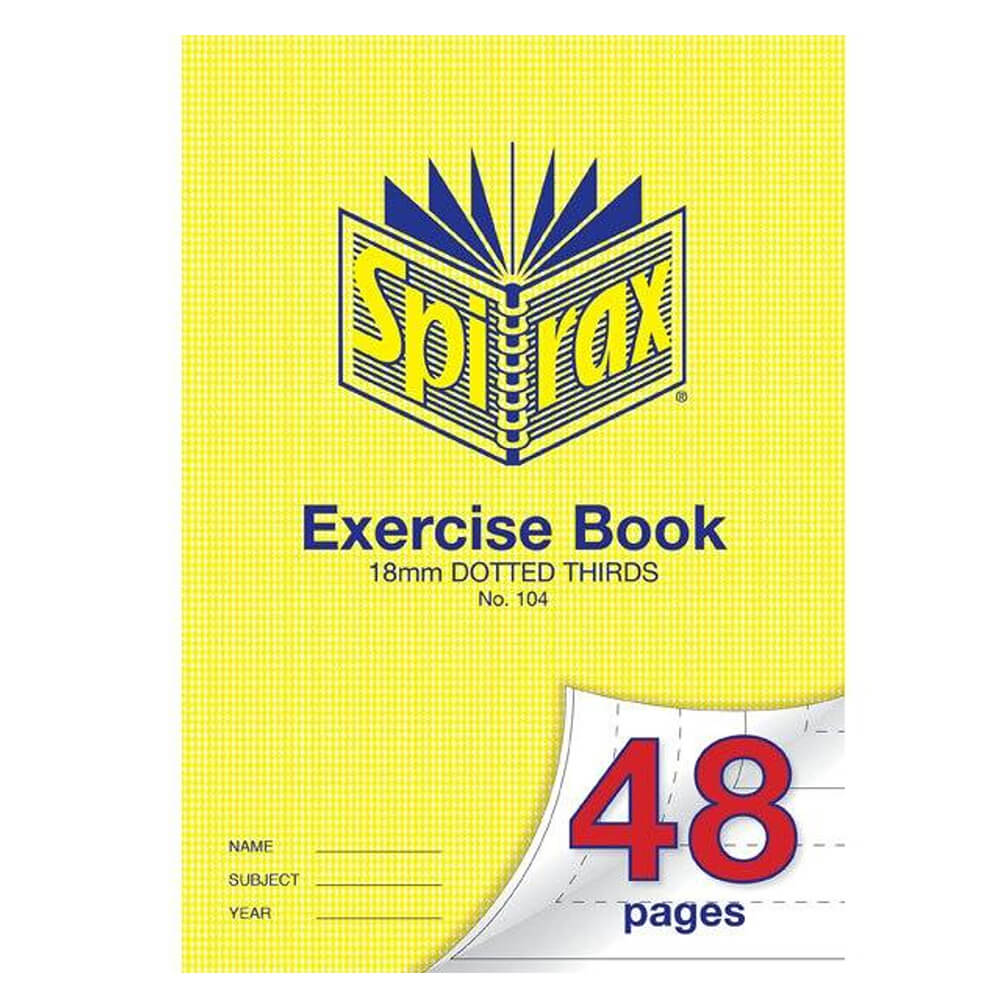 Spirax A4 Punteado tercios de 48 páginas Libro de ejercicios 20pk