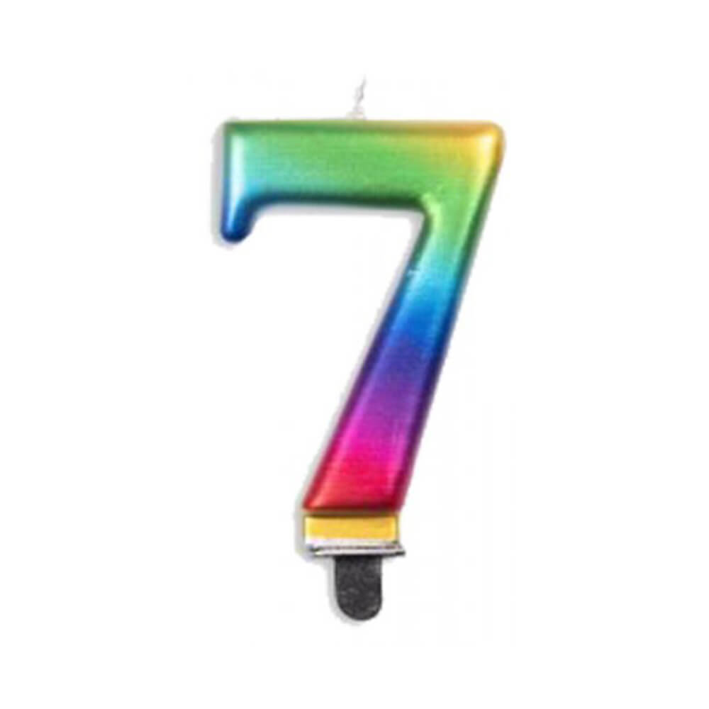 Alpen Metallic Rainbow Number Candle