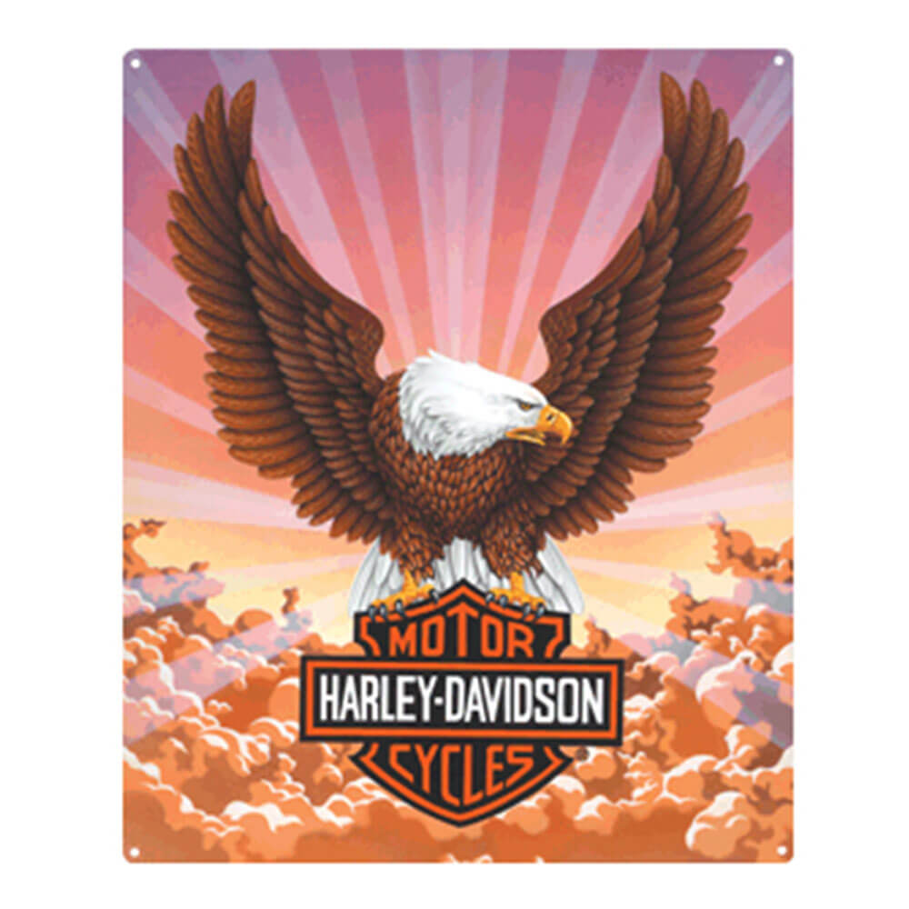 Harley Davidson Die Cut preged Tin Sign