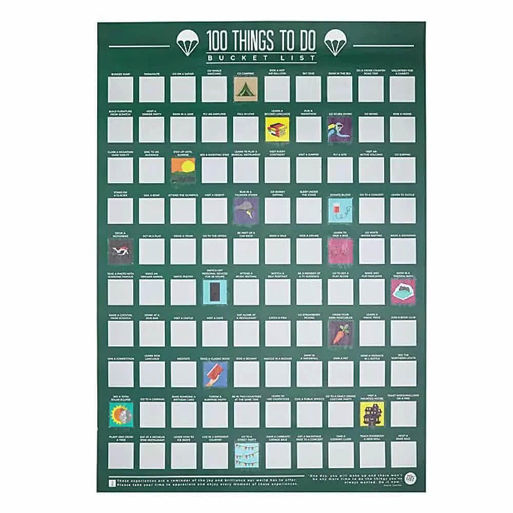 Póster de scratch 100 de la lista de deseos